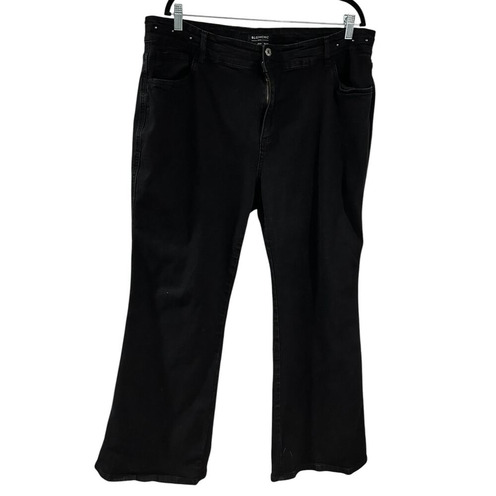 Bloomchic Stretch Jeans Black Double Button and Zip Closure Plus Size 20 High